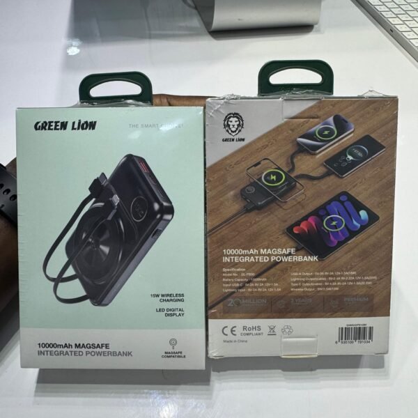 GREENLION MAGSAFE INTEGRATED 10000mAh POWER BANK BLACK